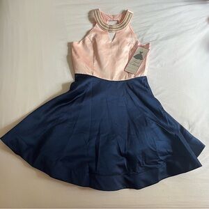 Rare Editions Pink and Blue Dress